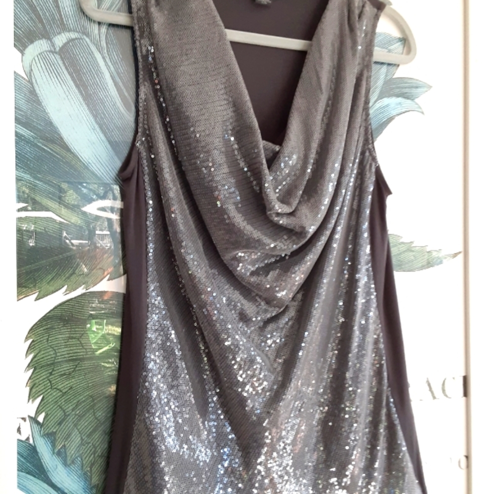 A/X Armani Exchange flat sequined blouse.